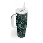 Australian Ringneck Parrot Tumbler With Handle Barnardius Zonarius Eucalyptus Flowers Aboriginal Art