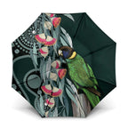 Australian Ringneck Parrot Umbrella Barnardius Zonarius Eucalyptus Flowers Aboriginal Art