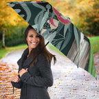 Australian Ringneck Parrot Umbrella Barnardius Zonarius Eucalyptus Flowers Aboriginal Art
