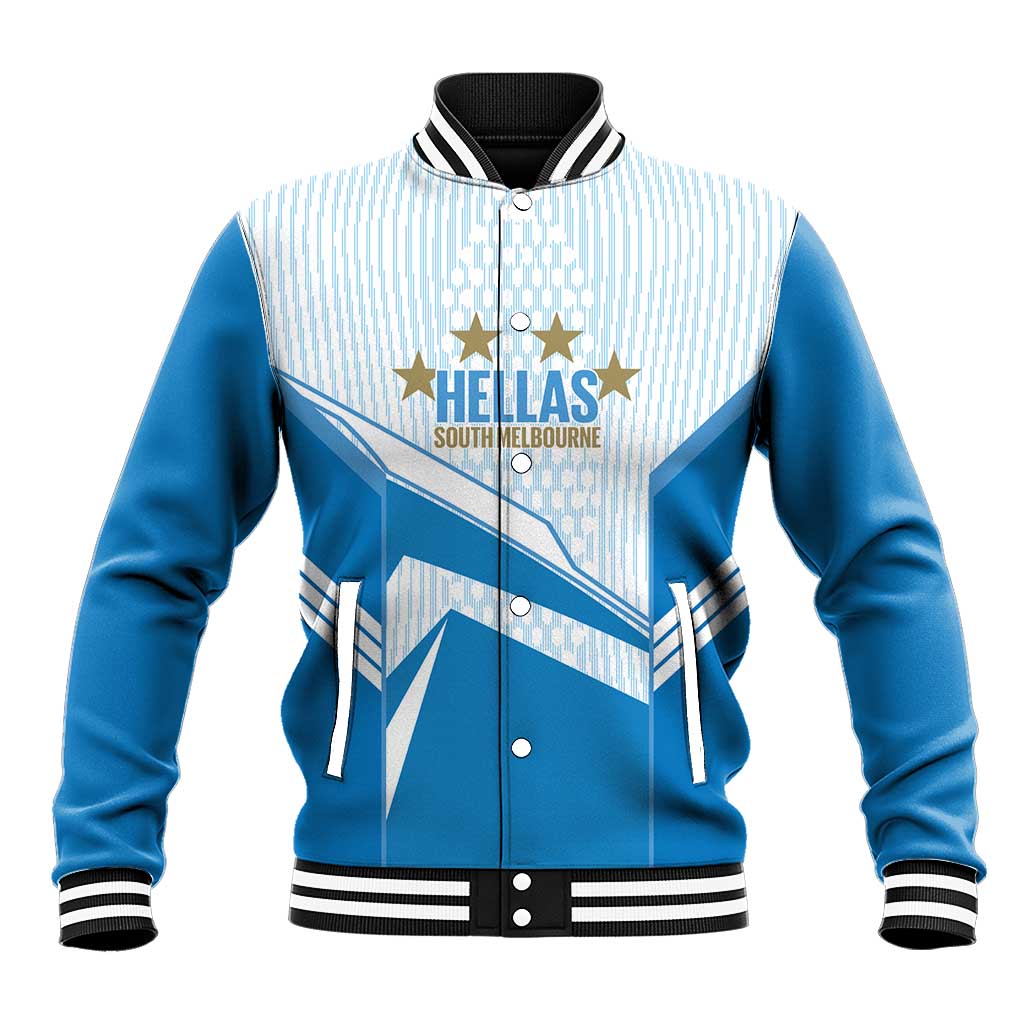 South Melbourne Australia Football Custom Baseball Jacket Come On Hellas