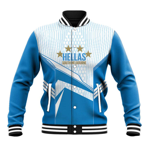 South Melbourne Australia Football Custom Baseball Jacket Come On Hellas