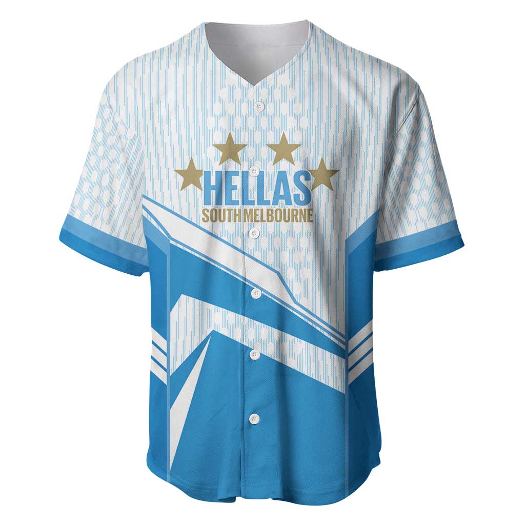South Melbourne Australia Football Custom Baseball Jersey Come On Hellas