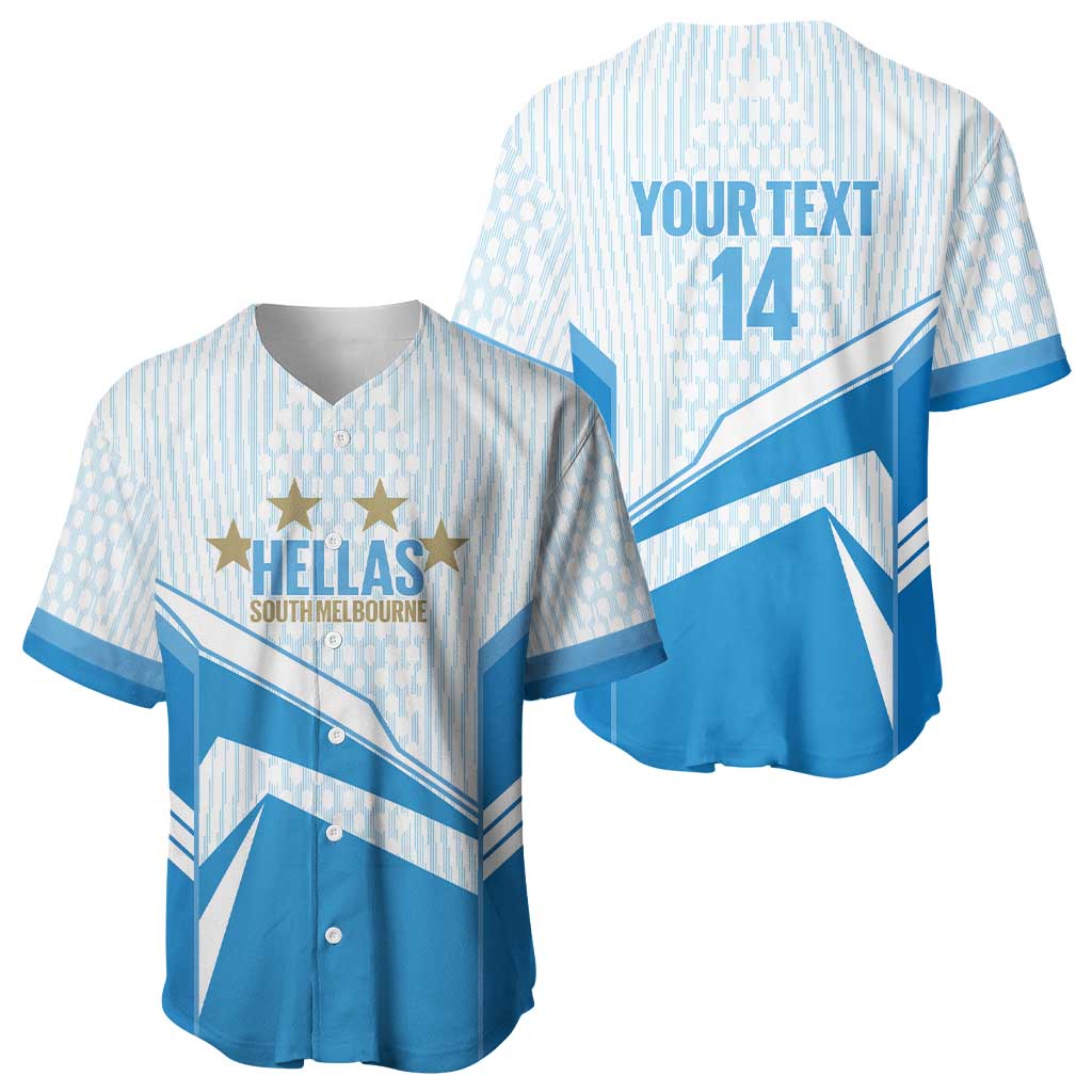 South Melbourne Australia Football Custom Baseball Jersey Come On Hellas