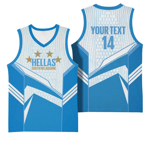South Melbourne Australia Football Custom Basketball Jersey Come On Hellas