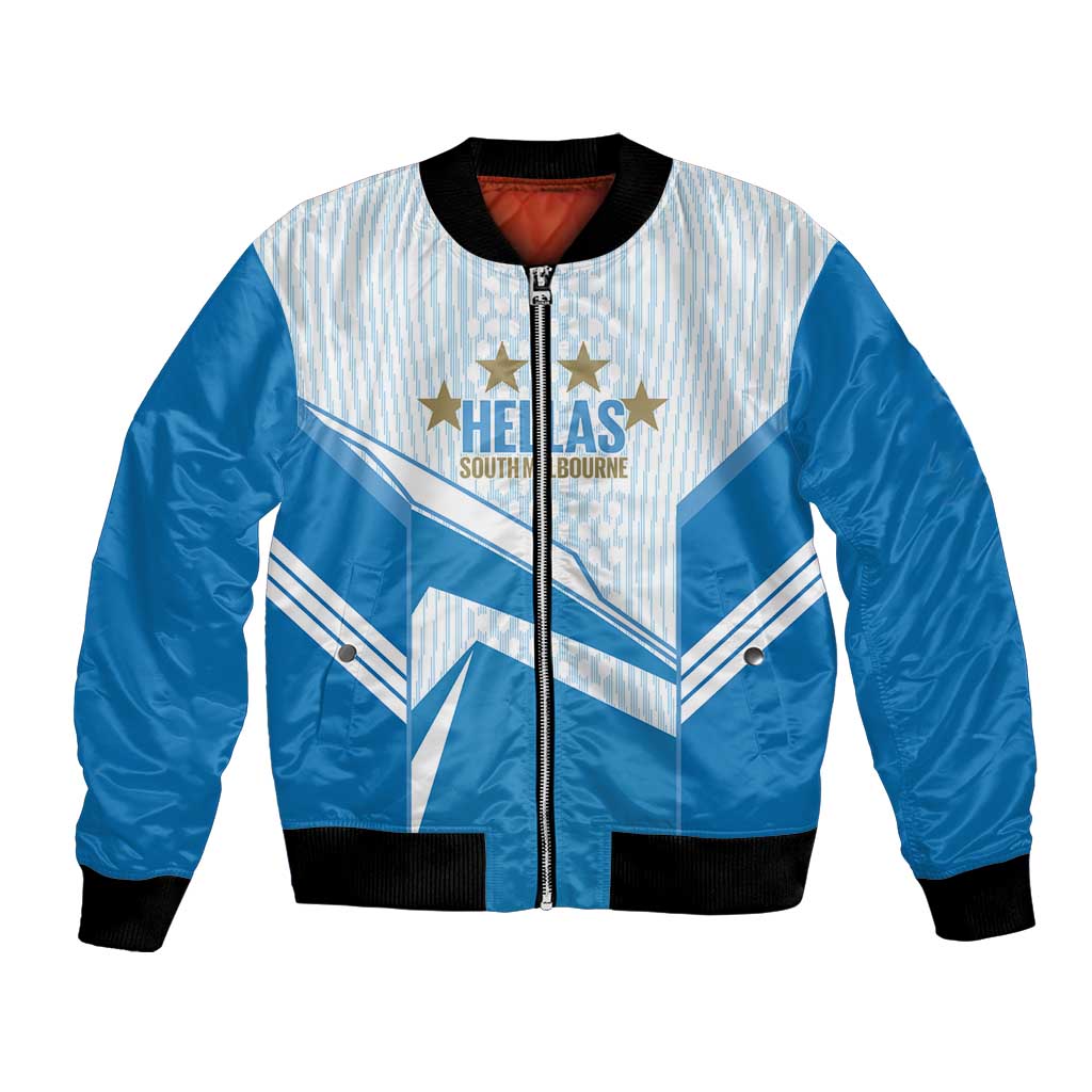 South Melbourne Australia Football Custom Bomber Jacket Come On Hellas