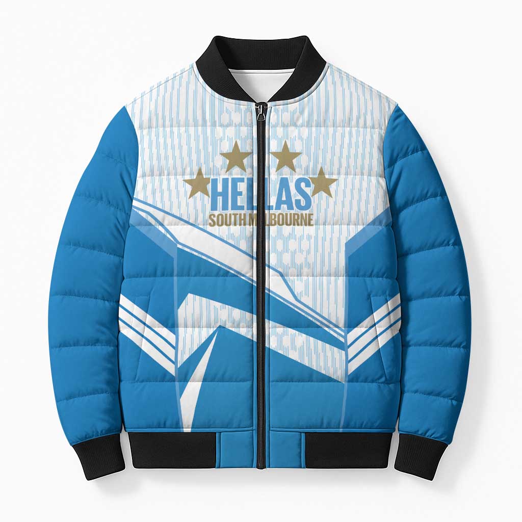 South Melbourne Australia Football Custom Bomber Puffer Jacket Come On Hellas