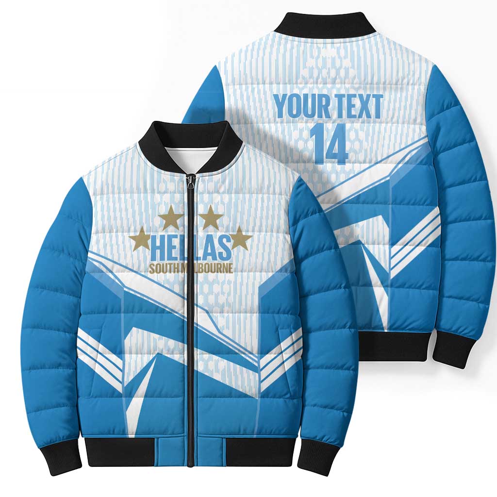 South Melbourne Australia Football Custom Bomber Puffer Jacket Come On Hellas