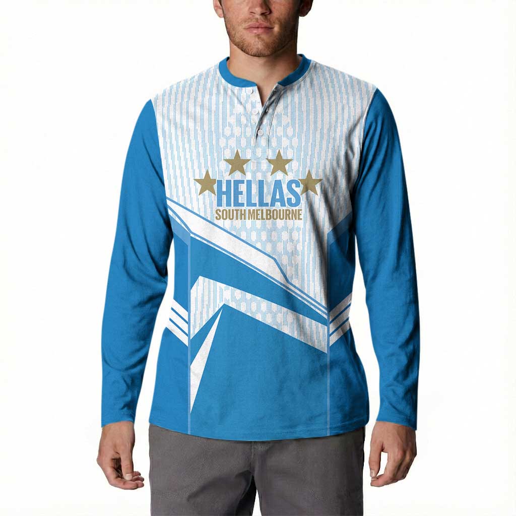 South Melbourne Australia Football Custom Button Sweatshirt Come On Hellas