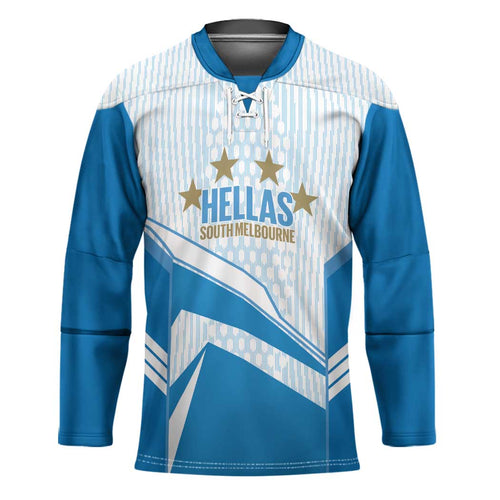 South Melbourne Australia Football Custom Hockey Jersey Come On Hellas