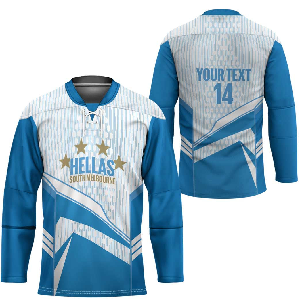 South Melbourne Australia Football Custom Hockey Jersey Come On Hellas