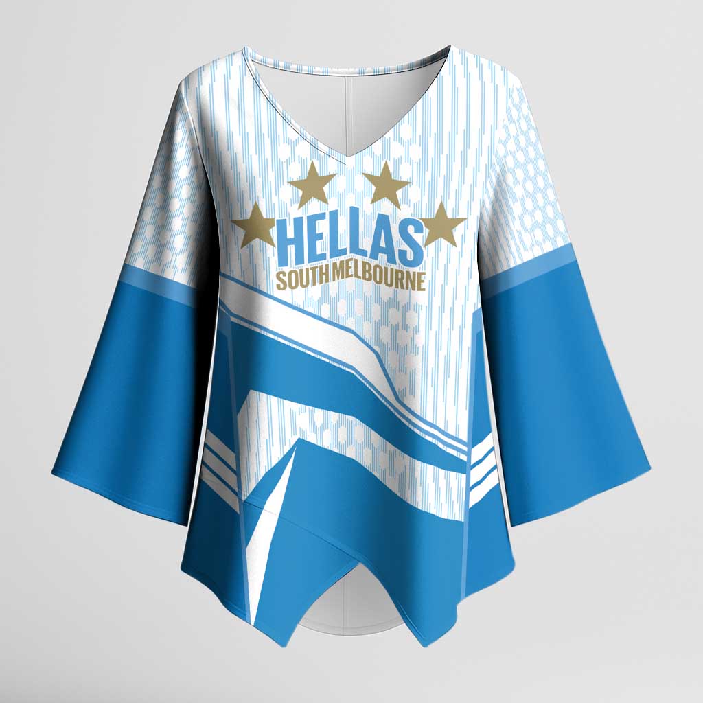 South Melbourne Australia Football Custom Kimono Sleeve Blouse Come On Hellas