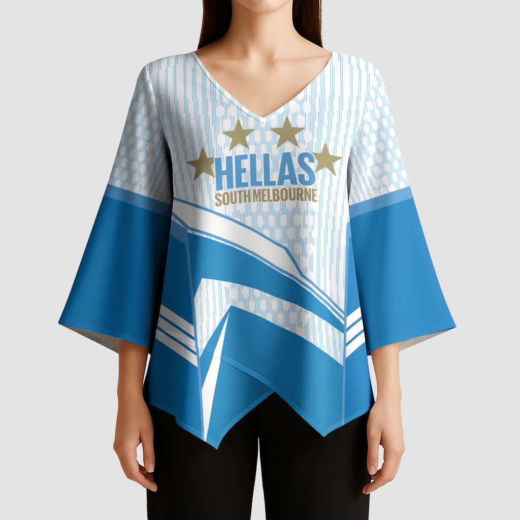 South Melbourne Australia Football Custom Kimono Sleeve Blouse Come On Hellas
