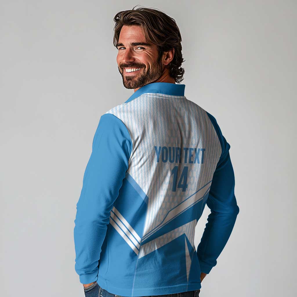 South Melbourne Australia Football Custom Long Sleeve Polo Shirt Come On Hellas