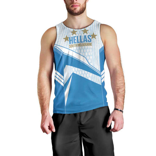 South Melbourne Australia Football Custom Men Tank Top Come On Hellas