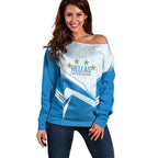 South Melbourne Australia Football Custom Off Shoulder Sweater Come On Hellas