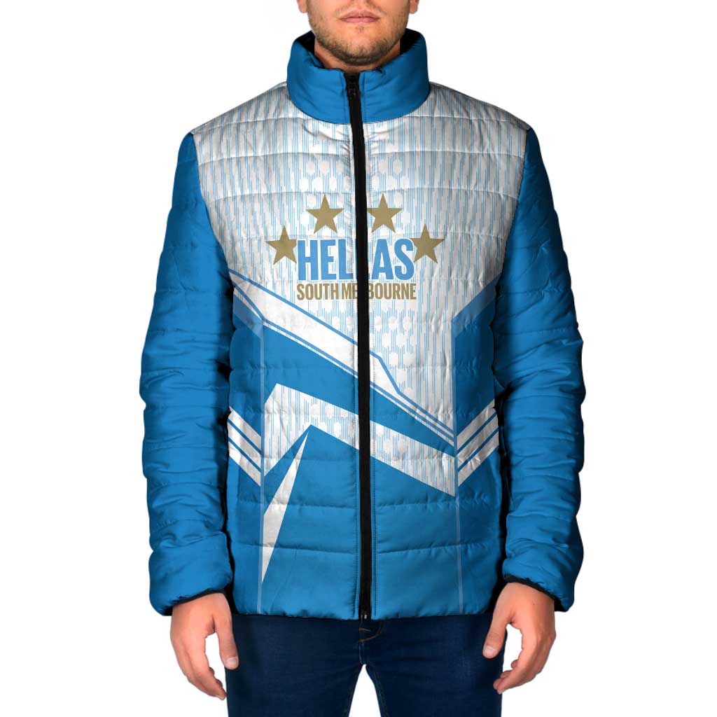 South Melbourne Australia Football Custom Padded Jacket Come On Hellas