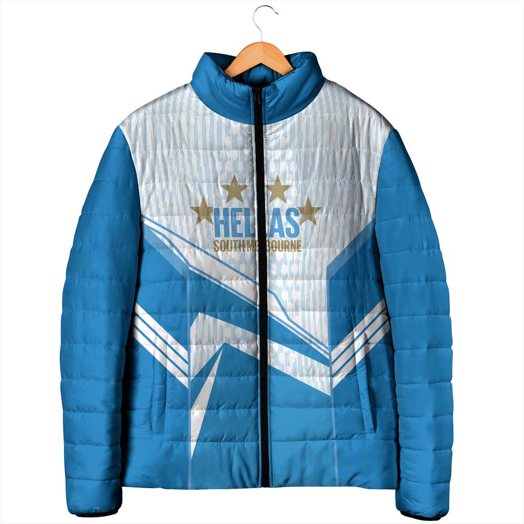 South Melbourne Australia Football Custom Padded Jacket Come On Hellas