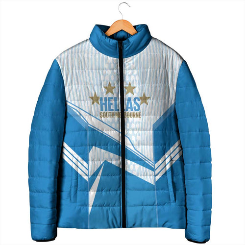 South Melbourne Australia Football Custom Padded Jacket Come On Hellas