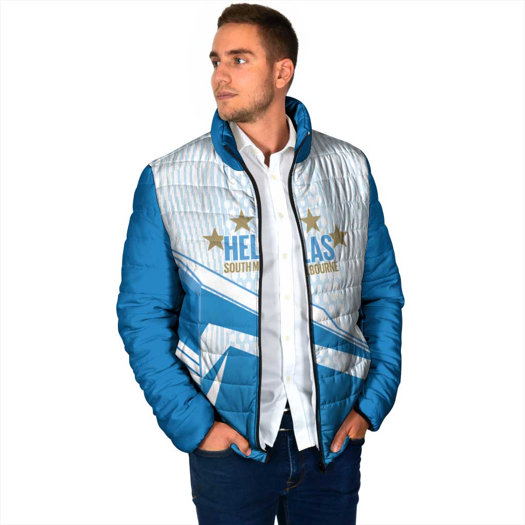South Melbourne Australia Football Custom Padded Jacket Come On Hellas