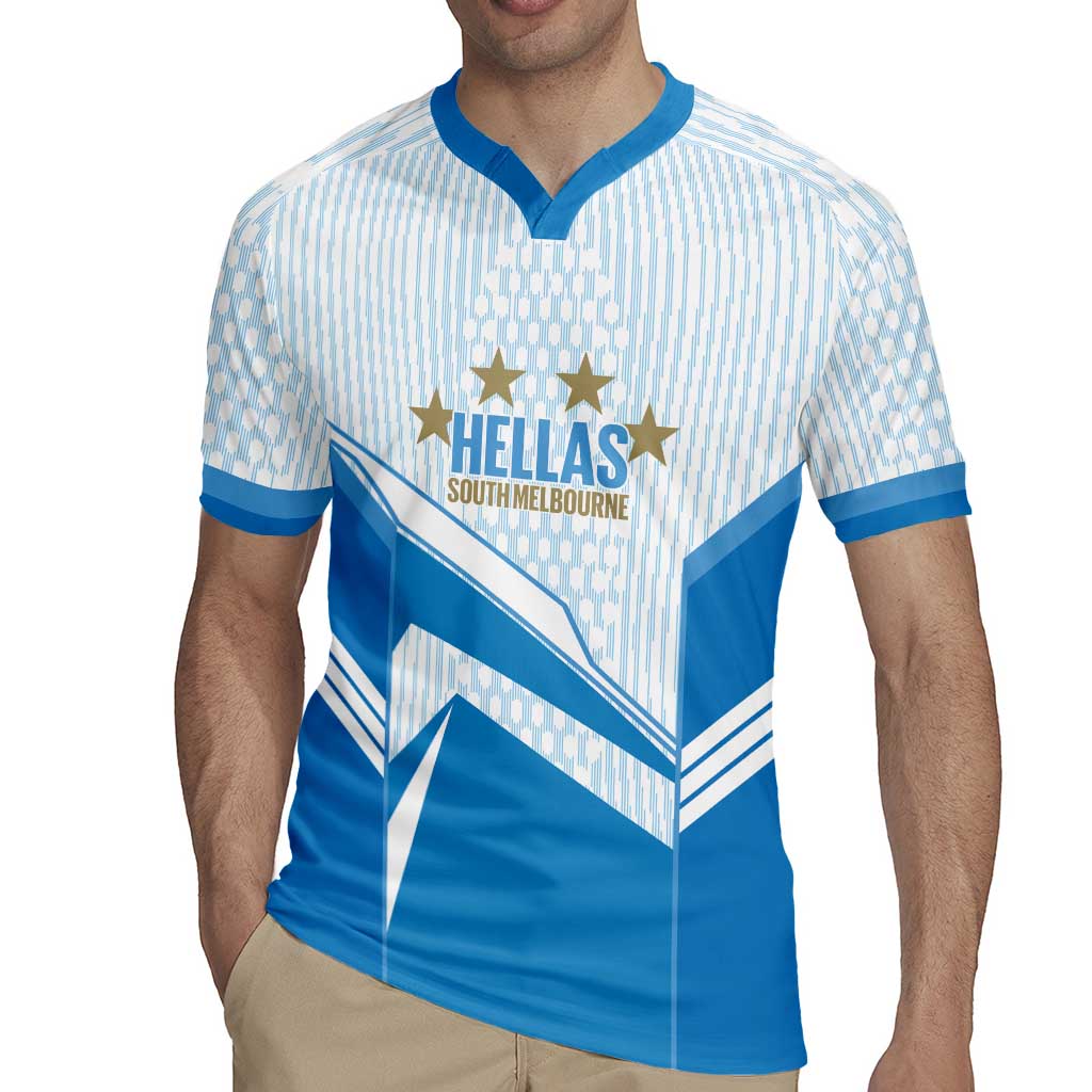 South Melbourne Australia Football Custom Rugby Jersey Come On Hellas