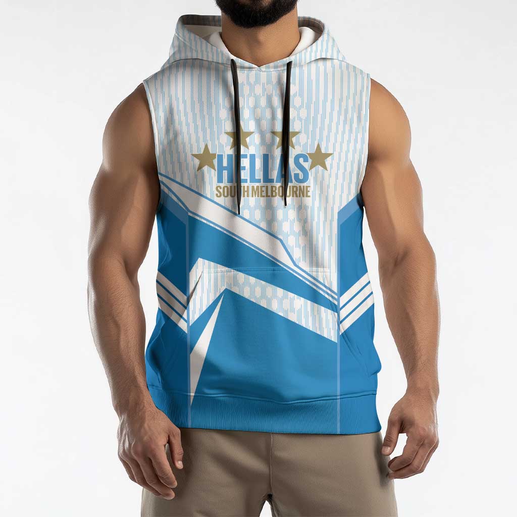 South Melbourne Australia Football Custom Sleeveless Hoodie Come On Hellas