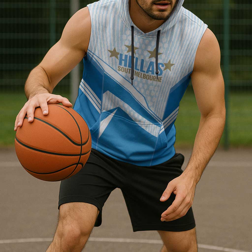 South Melbourne Australia Football Custom Sleeveless Hoodie Come On Hellas