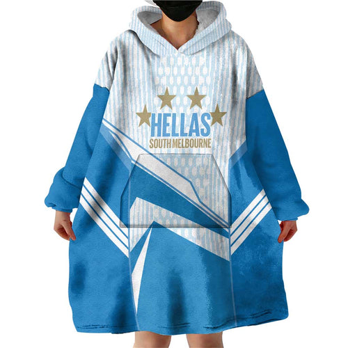South Melbourne Australia Football Custom Wearable Blanket Hoodie Come On Hellas