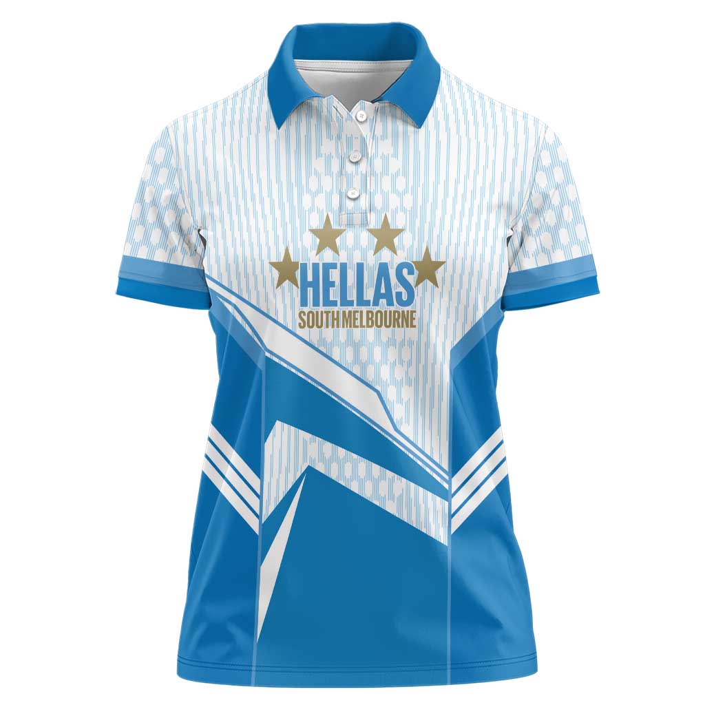 South Melbourne Australia Football Custom Women Polo Shirt Come On Hellas