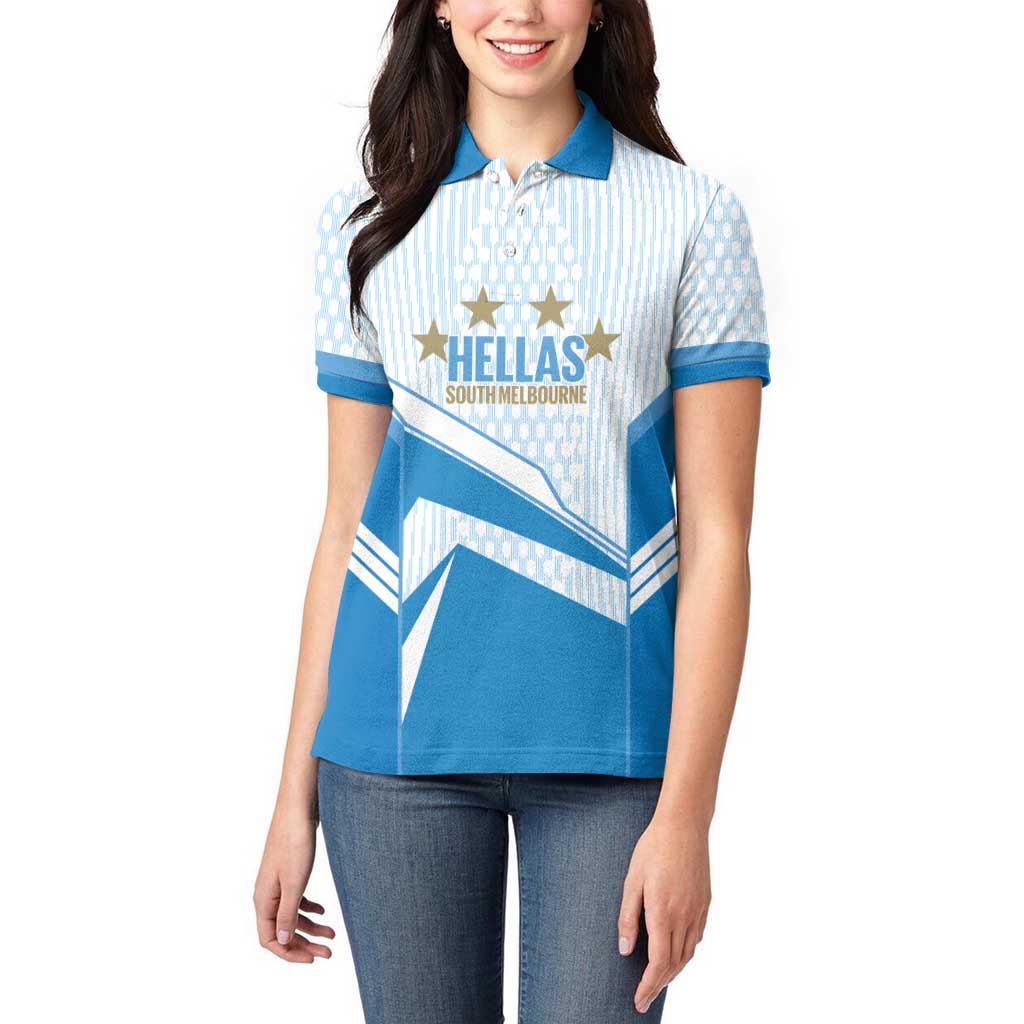 South Melbourne Australia Football Custom Women Polo Shirt Come On Hellas