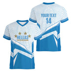 South Melbourne Australia Football Custom Women V-Neck T-Shirt Come On Hellas