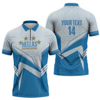 South Melbourne Australia Football Custom Zipper Polo Shirt Come On Hellas