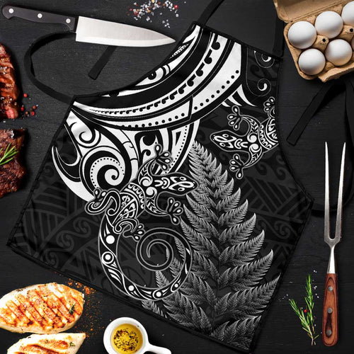 New Zealand Lizard Apron Silver Fern Aotearoa Maori - Aussie Hoodie