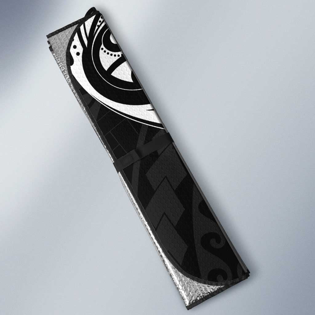 New Zealand Lizard Auto Sun Shade Silver Fern Aotearoa Maori - Aussie Hoodie