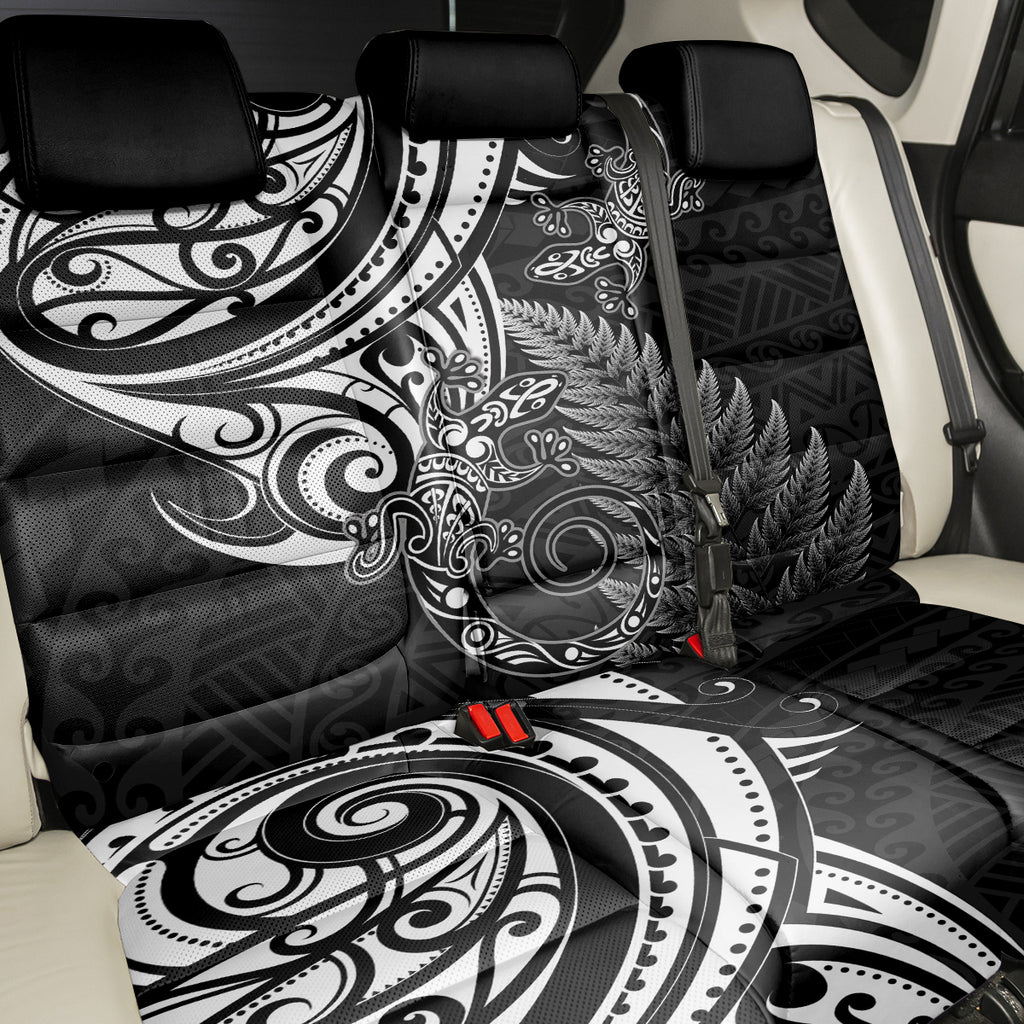 New Zealand Lizard Back Car Seat Cover Silver Fern Aotearoa Maori