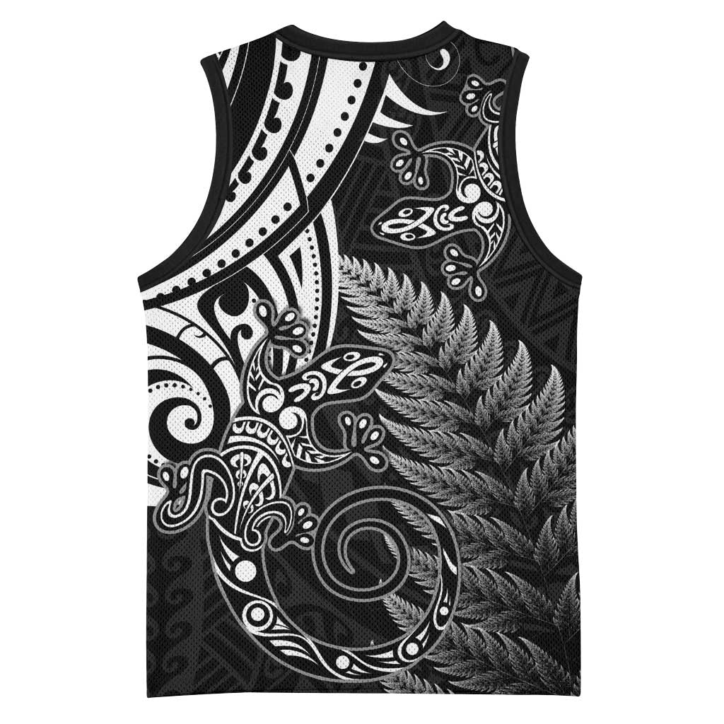 New Zealand Lizard Basketball Jersey Silver Fern Aotearoa Maori - Aussie Hoodie