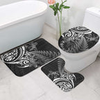 New Zealand Lizard Bathroom Set Silver Fern Aotearoa Maori - Aussie Hoodie