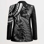 New Zealand Lizard Blazer Silver Fern Aotearoa Maori - Aussie Hoodie