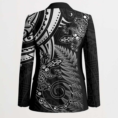 New Zealand Lizard Blazer Silver Fern Aotearoa Maori - Aussie Hoodie