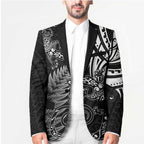 New Zealand Lizard Blazer Silver Fern Aotearoa Maori - Aussie Hoodie