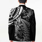 New Zealand Lizard Blazer Silver Fern Aotearoa Maori - Aussie Hoodie