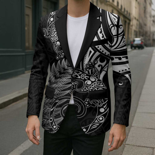 New Zealand Lizard Blazer Silver Fern Aotearoa Maori - Aussie Hoodie