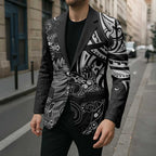 New Zealand Lizard Blazer Silver Fern Aotearoa Maori - Aussie Hoodie