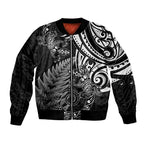 New Zealand Lizard Bomber Jacket Silver Fern Aotearoa Maori