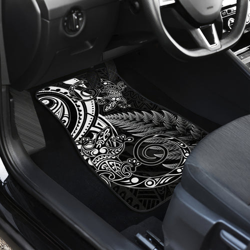 New Zealand Lizard Car Mats Silver Fern Aotearoa Maori