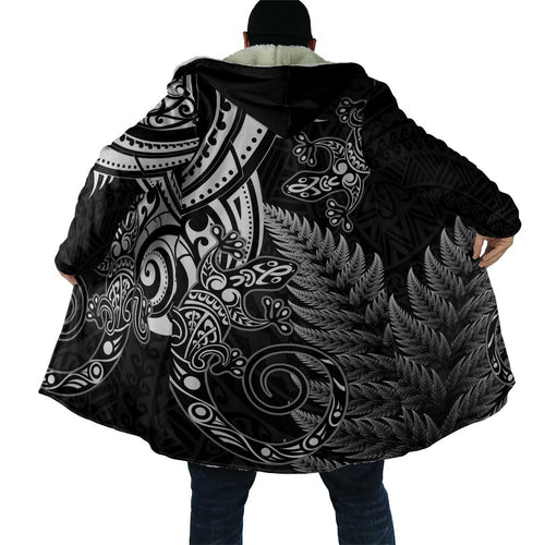 New Zealand Lizard Cloak Silver Fern Aotearoa Maori - Aussie Hoodie