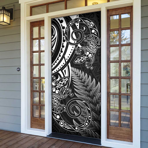 New Zealand Lizard Door Cover Silver Fern Aotearoa Maori - Aussie Hoodie