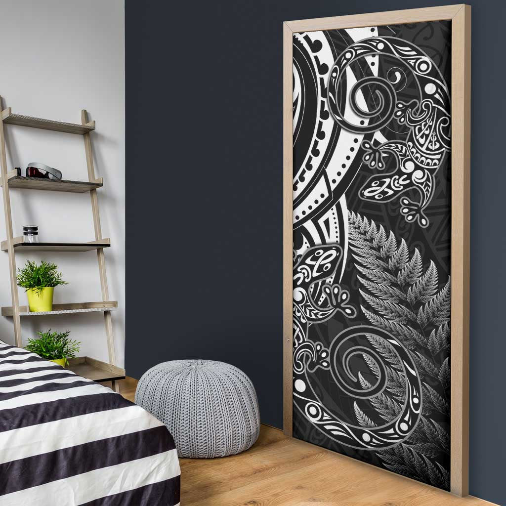 New Zealand Lizard Door Cover Silver Fern Aotearoa Maori - Aussie Hoodie