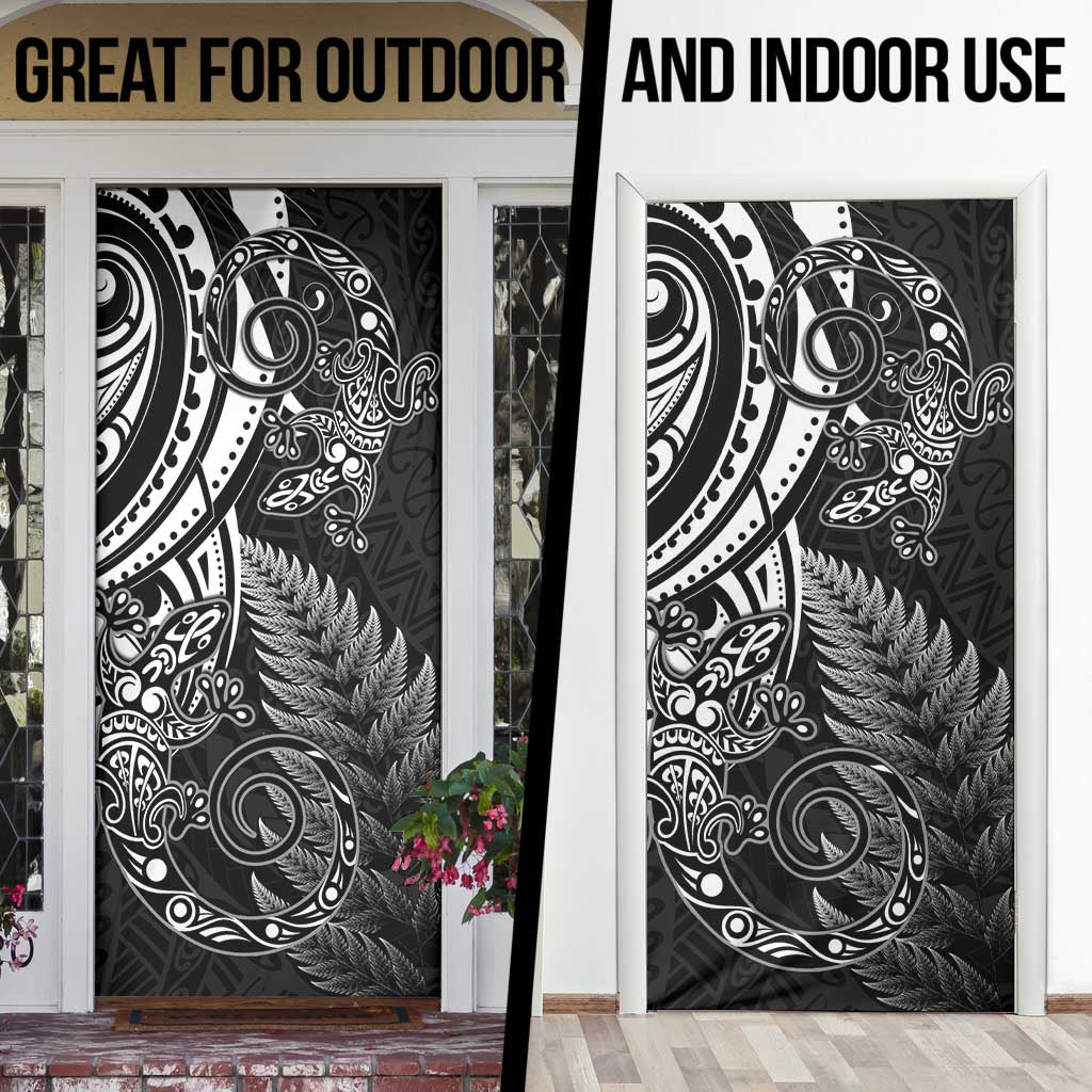 New Zealand Lizard Door Cover Silver Fern Aotearoa Maori - Aussie Hoodie