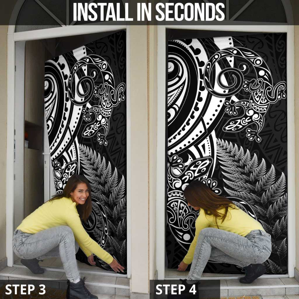 New Zealand Lizard Door Cover Silver Fern Aotearoa Maori - Aussie Hoodie