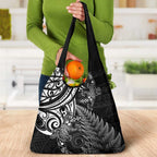 New Zealand Lizard Grocery Bag Silver Fern Aotearoa Maori